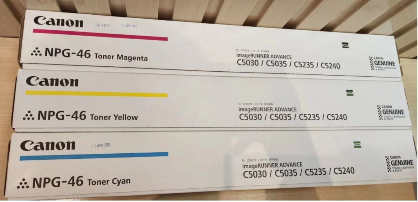 NPG-46 Canon Toner Cartridge bundle C,M,Y Genuine (TG46) - In One 